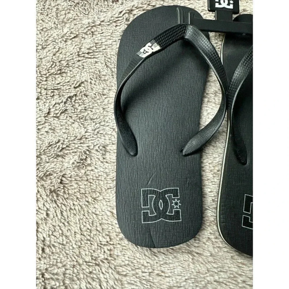 DC SHOES SPRAY Black FLIP-FLOPS 303272 MENS Size 10 - Picture 3 of 12